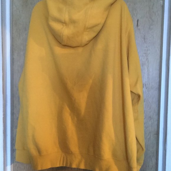 CAT full zip hoodie yellow size 2X in great used condition logo down sleeve - Picture 4 of 5